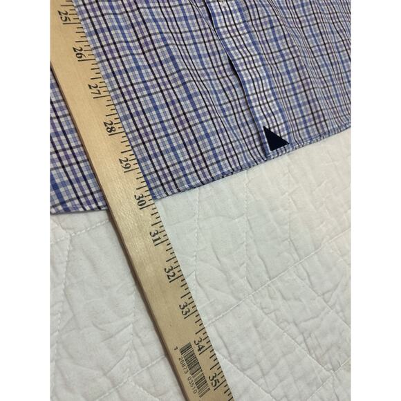 UNTUCKit button Up shirt XXL Wrinkle free Mens Slim Fit plaid purple blue - Picture 3 of 5
